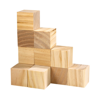 12pcs wood cube 5cm Inch Wood Blocks Children Play Blocks 2x2