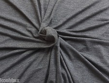 Heather Charcoal Micro Modal Rayon Spandex Fabric Jersey Knit by the Yard 5/15