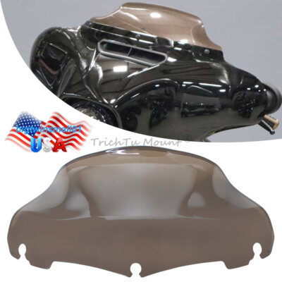 9'' Wave Windscreen Windshield Dark Brown For Harley Touring Electra Glide Ultra
