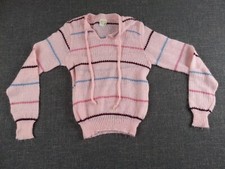 Vintage 1970s Sears Roebuck Young Teen Girls Pink Sweater Size Large