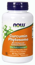NOW Supplements- Curcumin Phytosome- Bio-Enhanced Turmeric Extract- 60 Veg Capsu