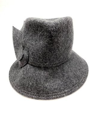 ERIC JAVITS Charcoal-Gray Australian Wool Felt Water  display picture 3