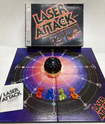 Vintage, 1978, Laser Attack Game 4841 by Milton Bradley, Complete Tested Works