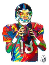 Peyton Manning Denver Broncos Football Sports Poster Print Wall Art 8.5x11