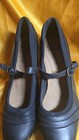 CLARKS BLACK LEATHER MARY JANE WOMENS HEELS SIZE 8 M STURDY NICE  — photo 4