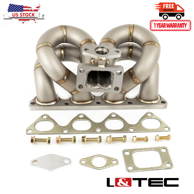 L&TEC Turbo Manifold for Honda Civic Acura Integra B16 B18 DOHC VTEC T3 38mm WG