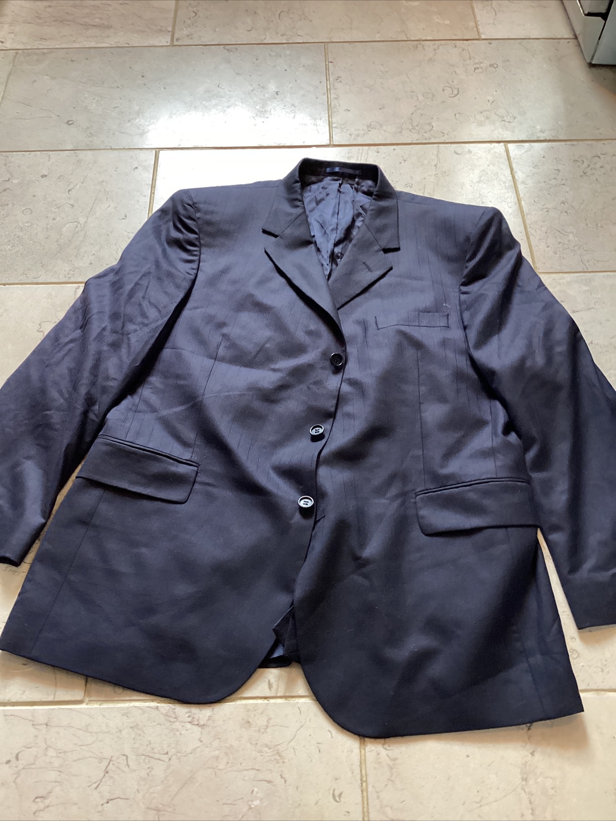 Blazer giacca uomo Yves Saint Laurent YSL lana navy taglia 58 R