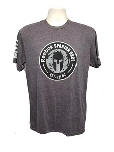 2014 Reebok Spartan Trifecta Qualifier Finisher Adult Medium Gray TShirt