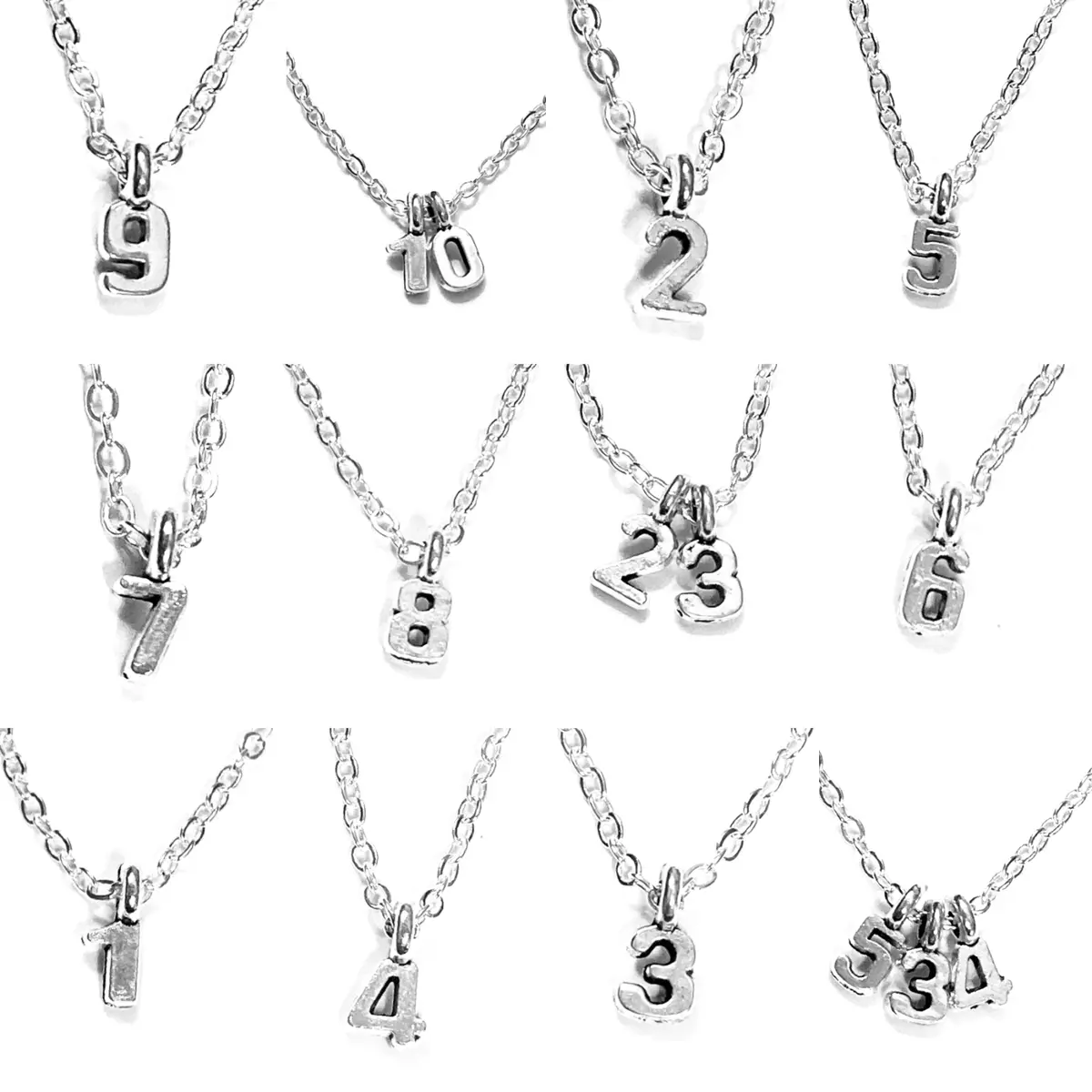 Silver number chain deals