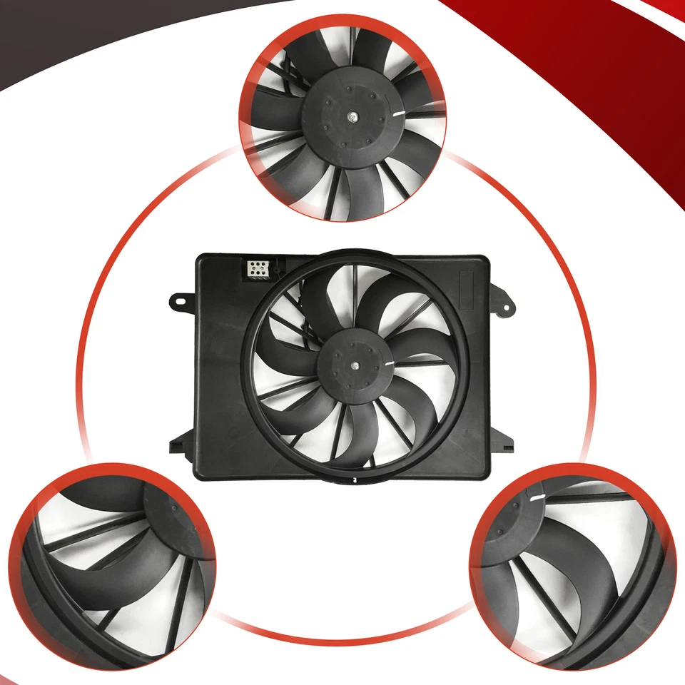 Radiator Cooling Fan Assembly For 2010-2018 Chrysler 300 Dodge Charger CH3115169 Foto 3 de 4
