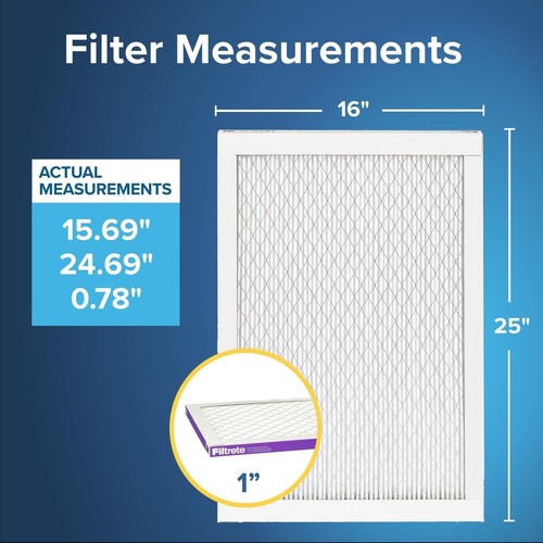 Filtrete 16x25x1 AC Furnace Air Filter, MERV 12, MPR 1500 Pleated 4 Pack (311) - Picture 3 of 6