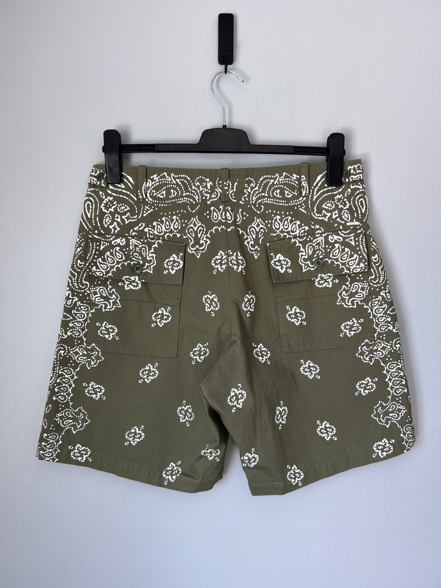 【売切特価‼️】AMIRI ミリタリーグリーン ロゴ刺繍フレアパンツ サイズ50 AMIRI】グリーン フェード カーゴパンツ (AMIRI/カーゴパンツ