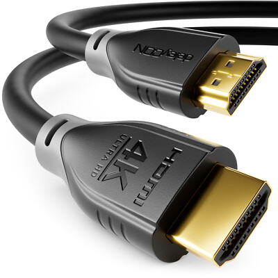 deleyCON 1m HDMI Kabel HDR10+ UHD 4K@60Hz YUV 4:4:4 HDCP 2.2 3D ARC Schwarz