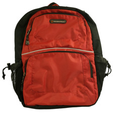 Red and Black Backpack Multipockets Pencil Bottle Pockets