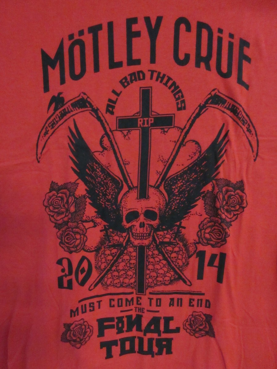 MOTLEY CRUE OFFICIAL MERCH FINAL TOUR 2014 BAND CONCERT