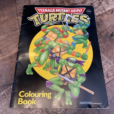 Vintage Teenage Mutant Hero Turtles Malbuch 1990 Mirage Studios Retro