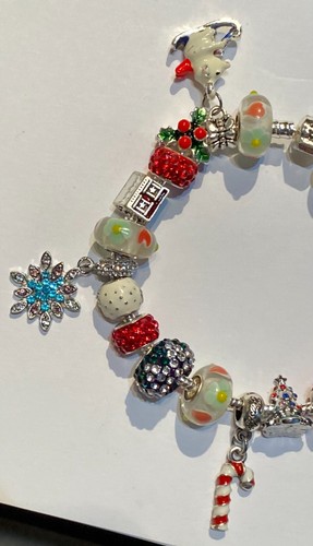 ❤️Pandora Christmas Sterling Silver Bracelet 🎄 European Charm Beads w/ Box 2❤️ - Picture 6 of 7