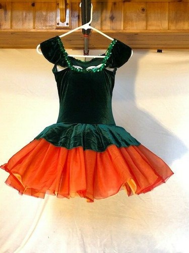 Green Velvet & Multi Layer & Color Youth & Adult Ballet Tutu Dance Costume - Picture 2 of 2