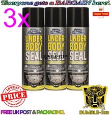 3 x CARPRIDE UNDERSEAL  SPRAY PAINT CAR UNDER BODY PROTECTION SEAL 400ml