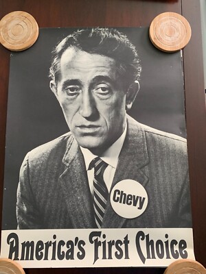 PAT PAULSEN  For President 1968 Campaign Poster America's First Choice Chevy 
