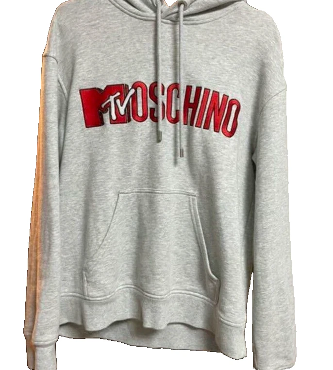 Pullover con cappuccio Moschino H&M unisex grande logo taglia S