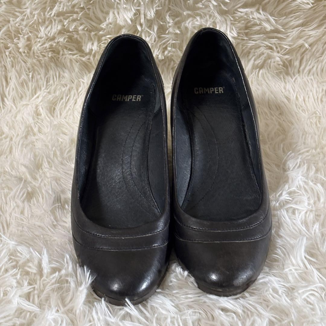 SAOLA Scarpe Camper Donna Suola Zeppa Decolte 25cm Nero Usate