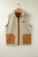 PATAGONIA Kid's Size XL Reversible Retro-X Fleece Vest Beige XL 65619