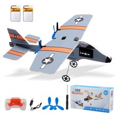 USA 2.4Ghz 2CH EPP Foam MINI RC Airplane Glider w/Gyroscope for Kids Beginners