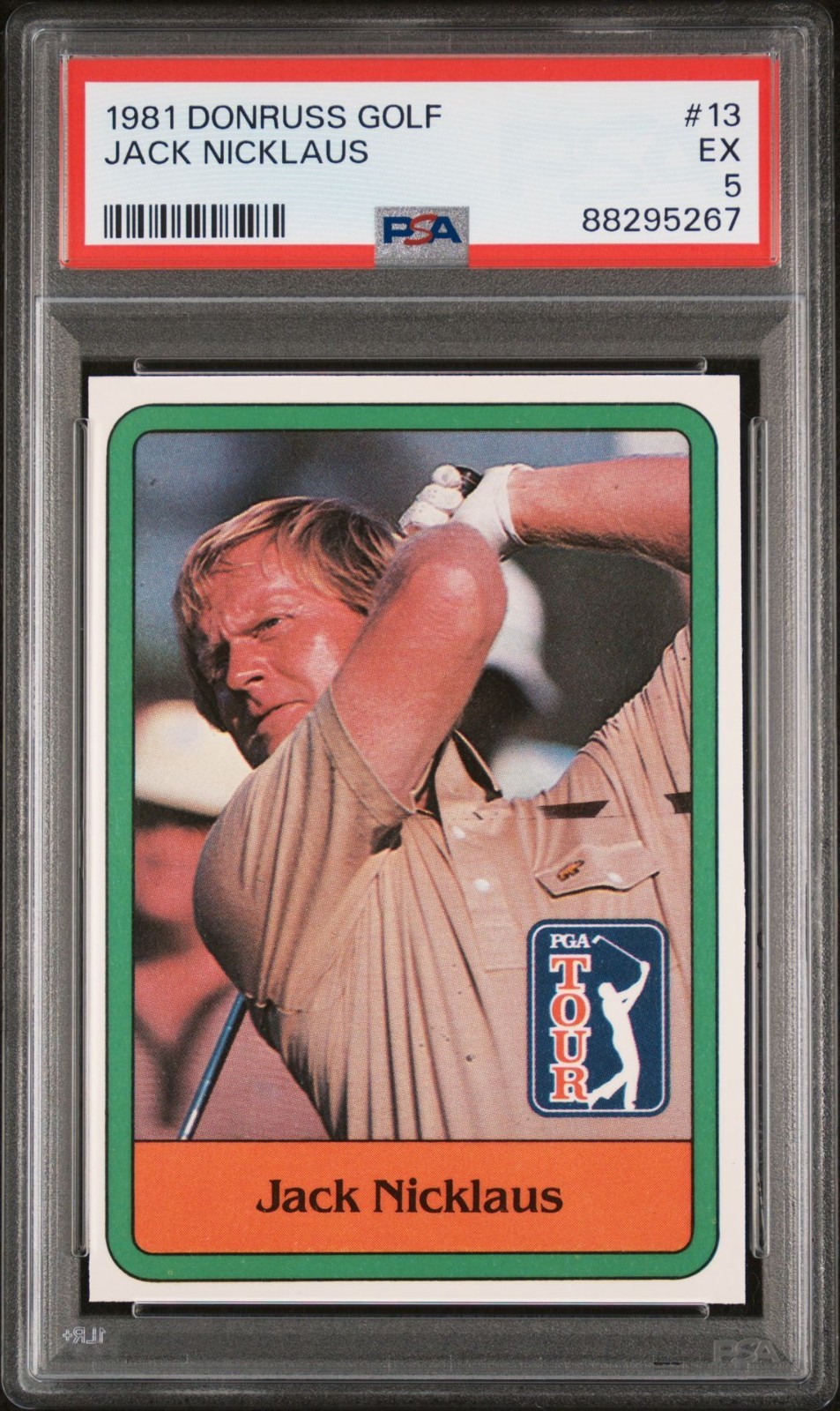 1981 Donruss Golf Jack Nicklaus #13 PSA 5 view 1