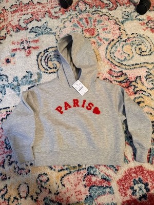 Crewcuts Gray Hoodie with Red Flocked Lettering and Gold Trim