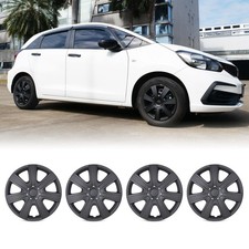 Universal 15 Inch Hubcaps Wheel Covers Black Matte Mould Texture
