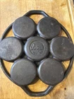 Vintage Lodge USA 7B2 13" Cast Iron Biscuit Muffin Cornbread Mini Cake Pan