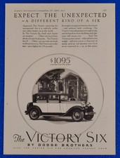 1928 Dodge The Victory Six By The Dodge Brothers Vintage Original Print Ad