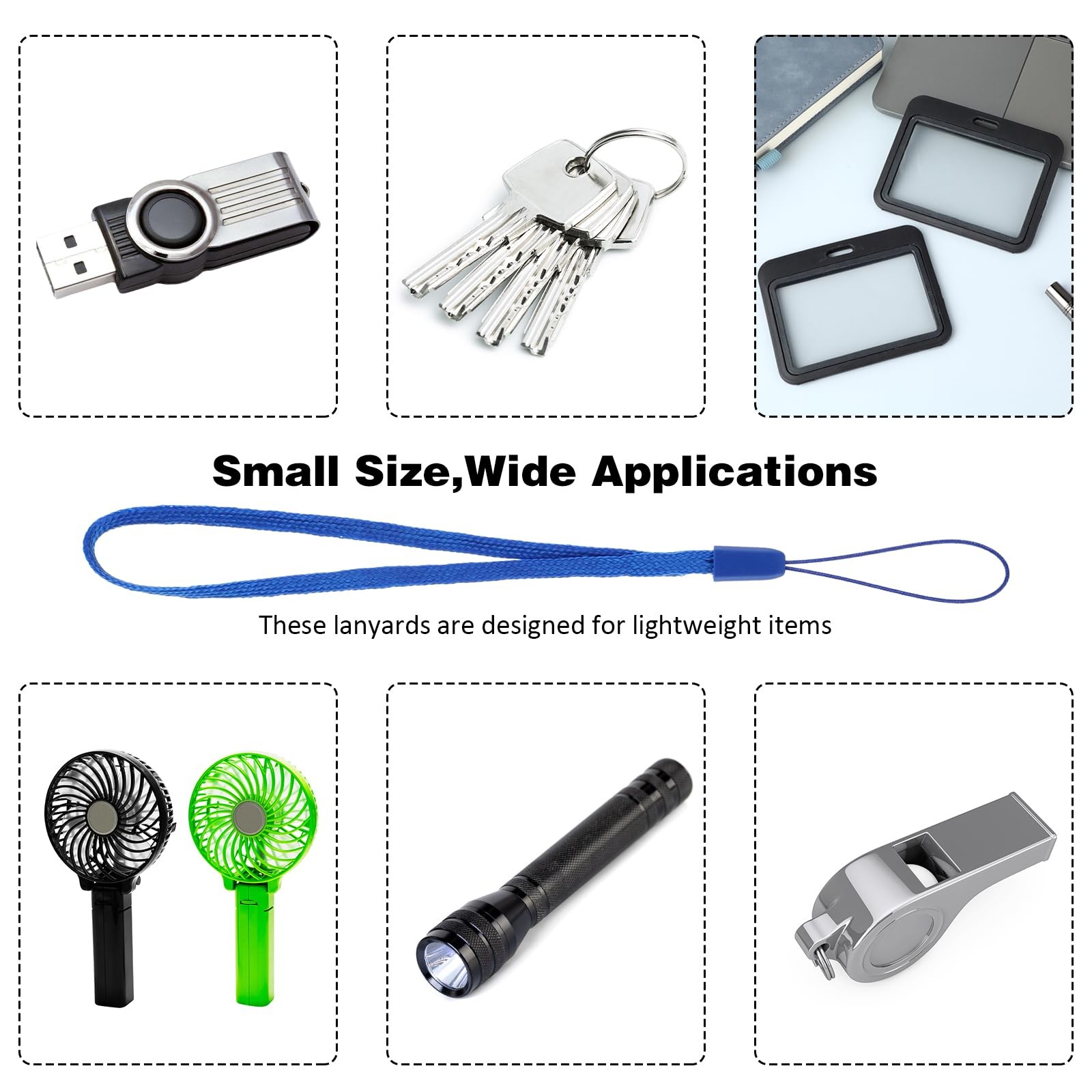 Assorted Colorful Nylon 32pc Hand & Wrist Strap Lanyards - Lightweight