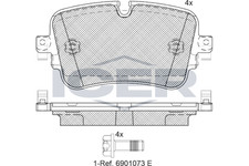 Bremsbelagsatz Hinten Lucas-Trw-System für Audi A6 Allroad C8 4AH 4A2 ab 15->