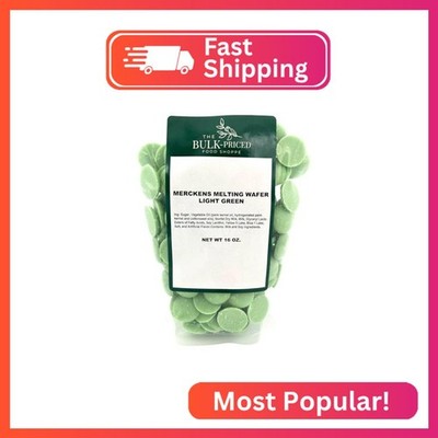Light Green Coating Melting Wafers, 1 lb Resealable Bag