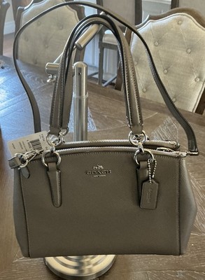 Coach Christy Crystal Mini top handle gray bag New with tags