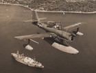 Edo XOSE-1 Navy Seaplane Test Flight Long Island NY RARE 1946 - Original Photo — photo 1