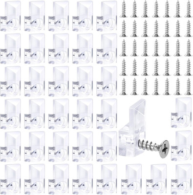 36 PCS Mirror Holder Clips Kit, Mirror Hangers for the Wall, Clear Plastic