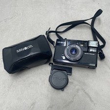 Minolta Hi-Matic AF2 38MM F/2.8 Point  Shoot w/Case  Strap Flash Not Working 