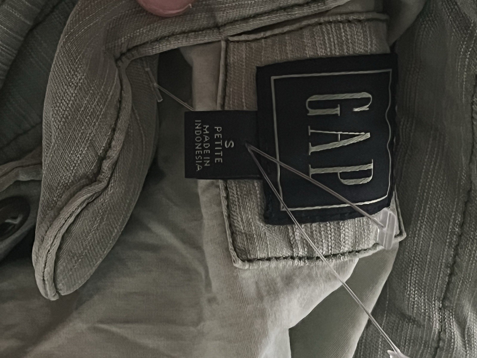 GAP Quilted Utility Belted Jacket Small Green Wom… - image 4