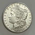 1890-S San Francisco Mint Morgan Silver Dollar About Uncirculated Details
