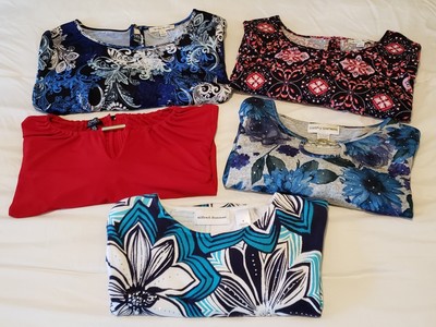 Women's Size Medium ASSORTED Brands Jones New York Dunner Tops Lot Bundle 5 DEAL