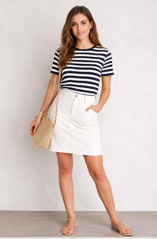 Sheike White Utility Mini Skirt Size 10 A Line Pocket Detail