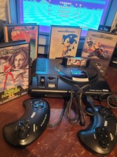 Sega Mega Drive MK1 Console Bundle  Tested + 4 Games CIB + 2 Controllers 