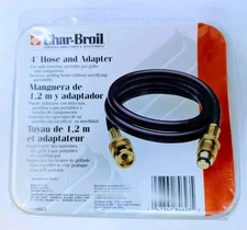 New in Damaged Box Char-Broil Grill 4-Foot Hose and Adapter 4184623