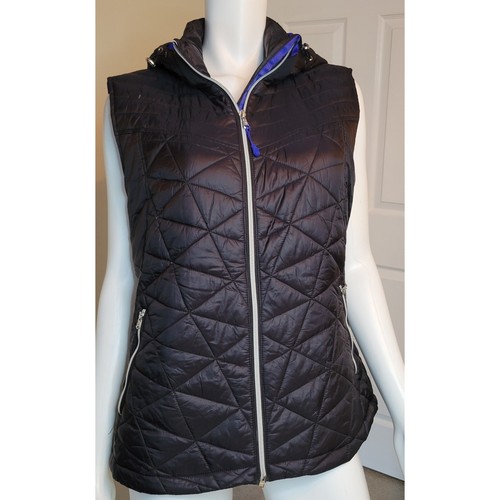 Tek Gear Diamond Quilted Puffer Vest Black Removable Hood Women's Size XXL - Picture 2 of 7