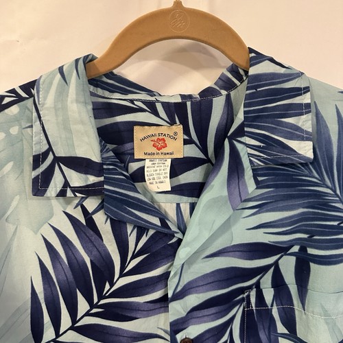 Hawaii Station Größe L Herren Freizeit Hemd Tropical Print Knopfleiste Kurzarm - Bild 3 von 6