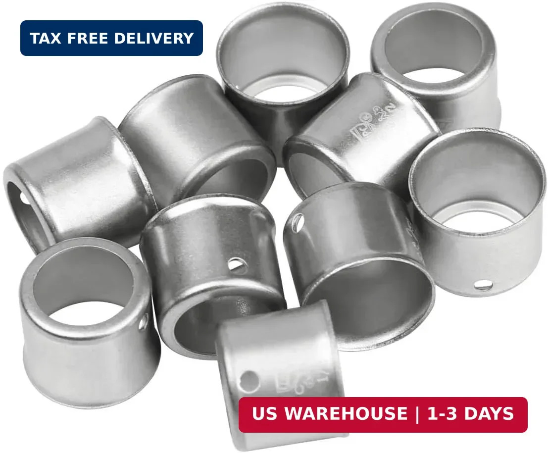 100 Pack Pex 1/2″ Stainless Steel Press Sleeve for Brass (ASTM F1807) or Poly