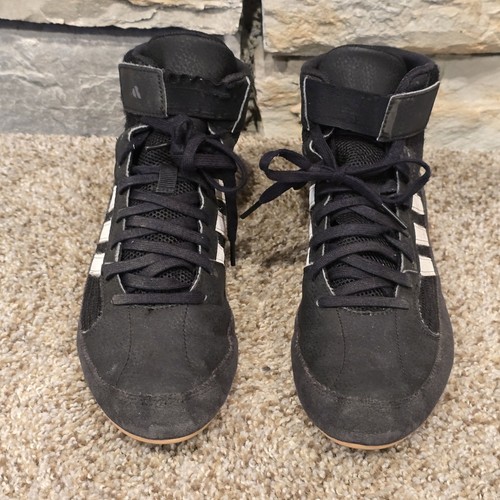 Adidas HVC 2 shoes Men's US 9.5 Black Athletic Anti-slip Wrestling Streetwear - Picture 2 of 8